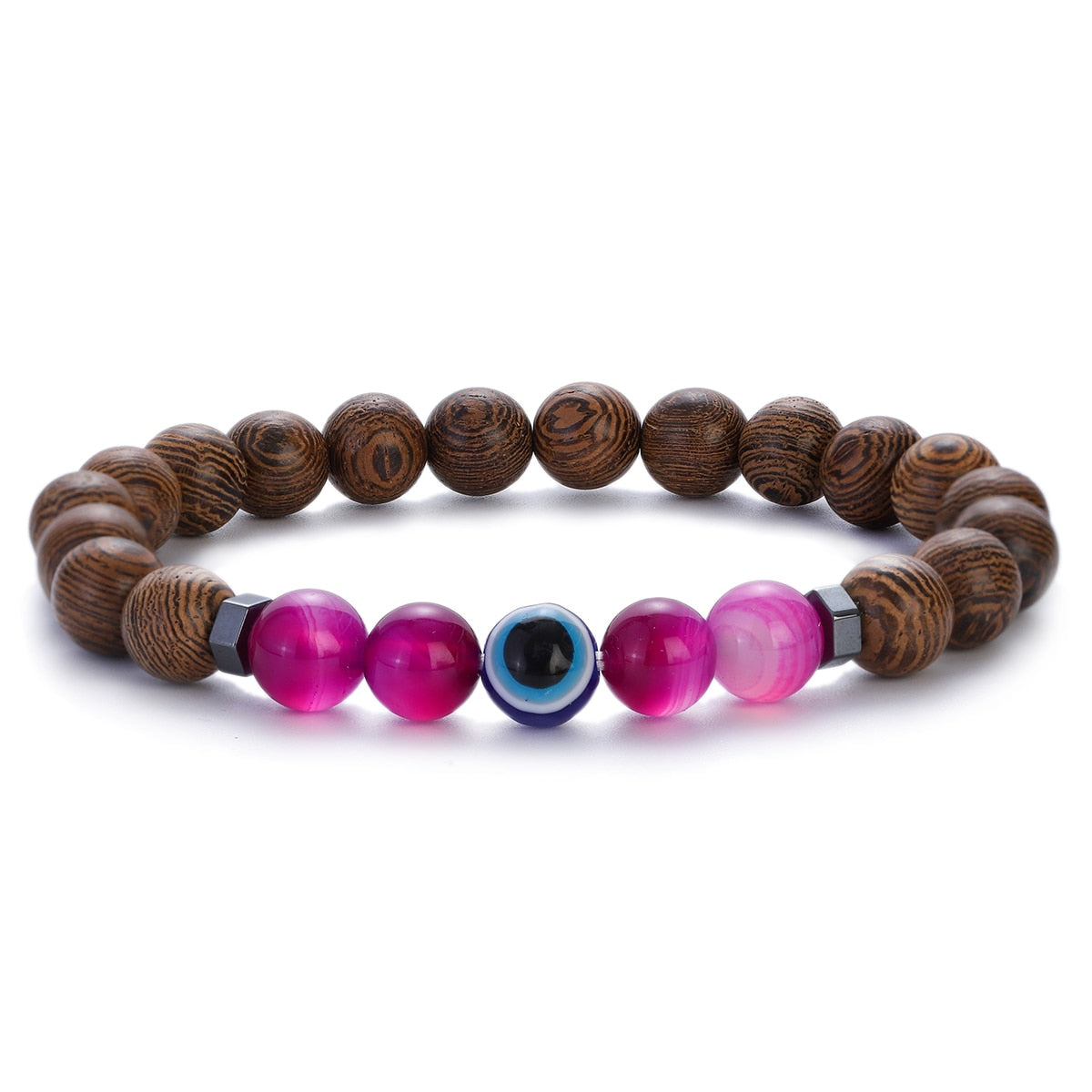 Natural Wood Beads Bracelets Meditation And Prayer - Bonnie Lassio