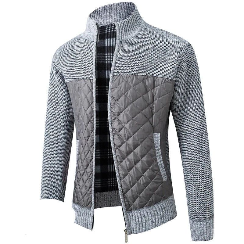 Mens Knitted Cardigan Fleece Autumn and Winter Slim Fit - Bonnie Lassio