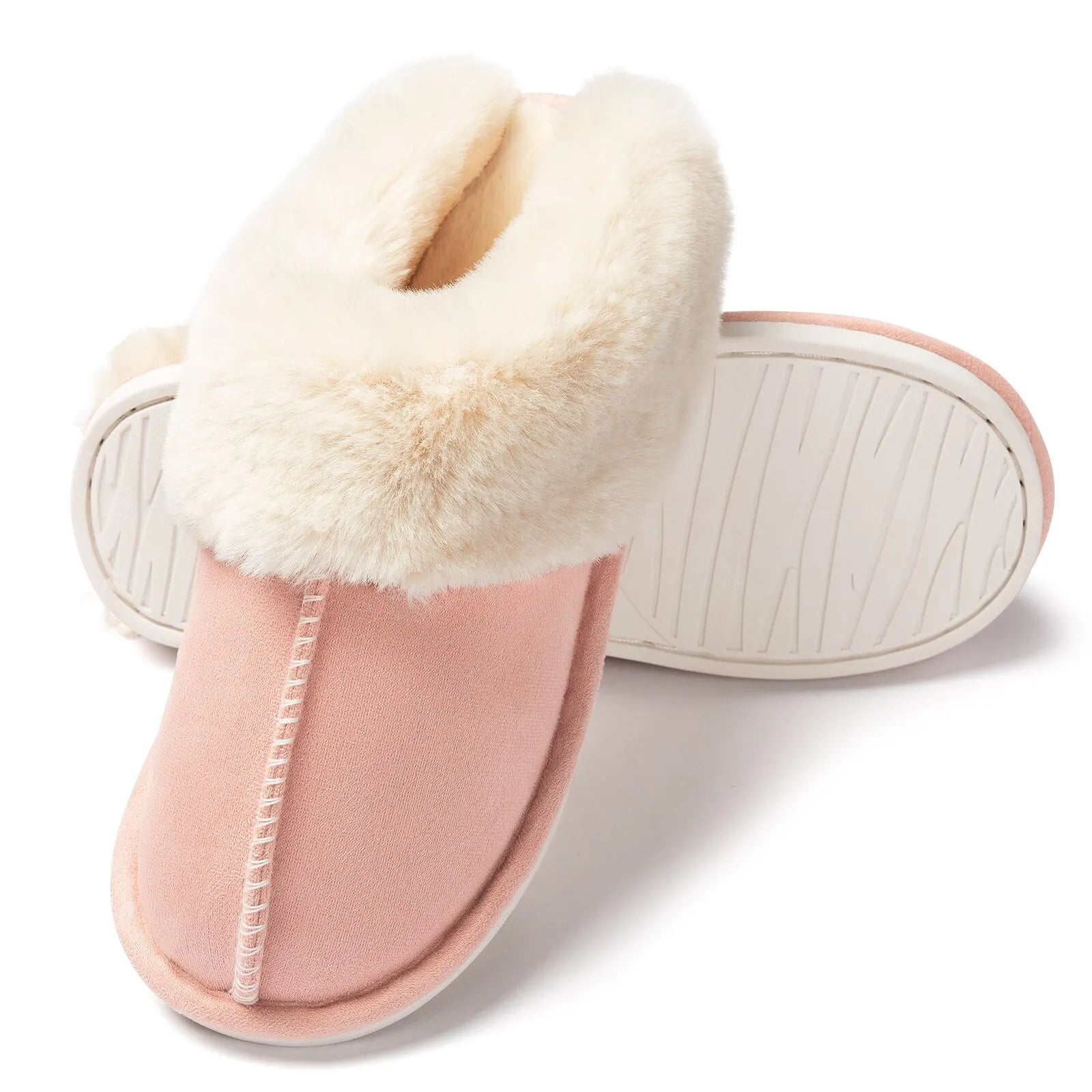 Womens Plush Warm Home Flat Slippers Soft Comfortable Winter Cotton Shoes Indoor Plush Slippers - Bonnie Lassio