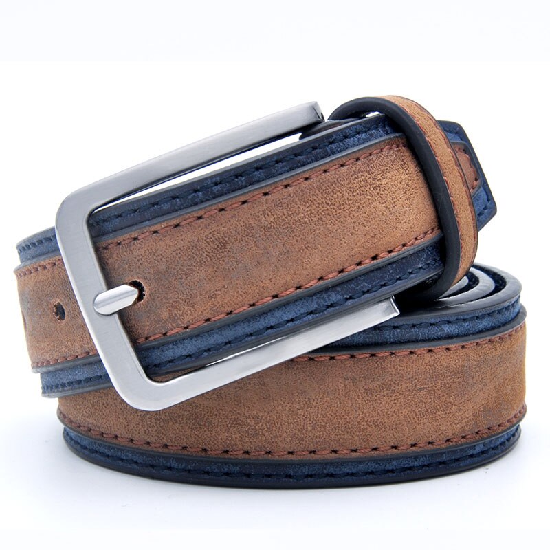 New Men&#39;s Belt Fashion Casual Strap Male Jeans Designer Trouser Belts Pu Genuine Leather Luxury Brand Pin Buckle - Bonnie Lassio