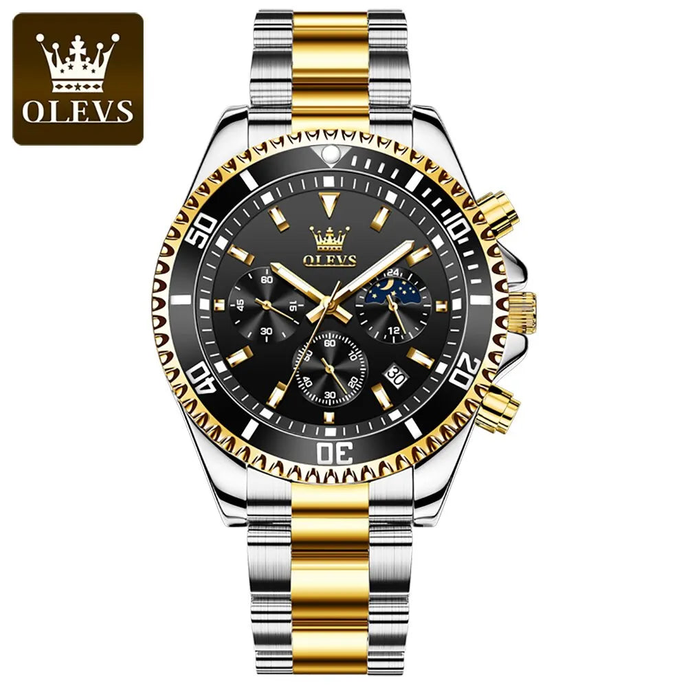 OLEVS Men Watch Stainless Steel Waterproof Luiminous Business Fashion Luxury - Bonnie Lassio