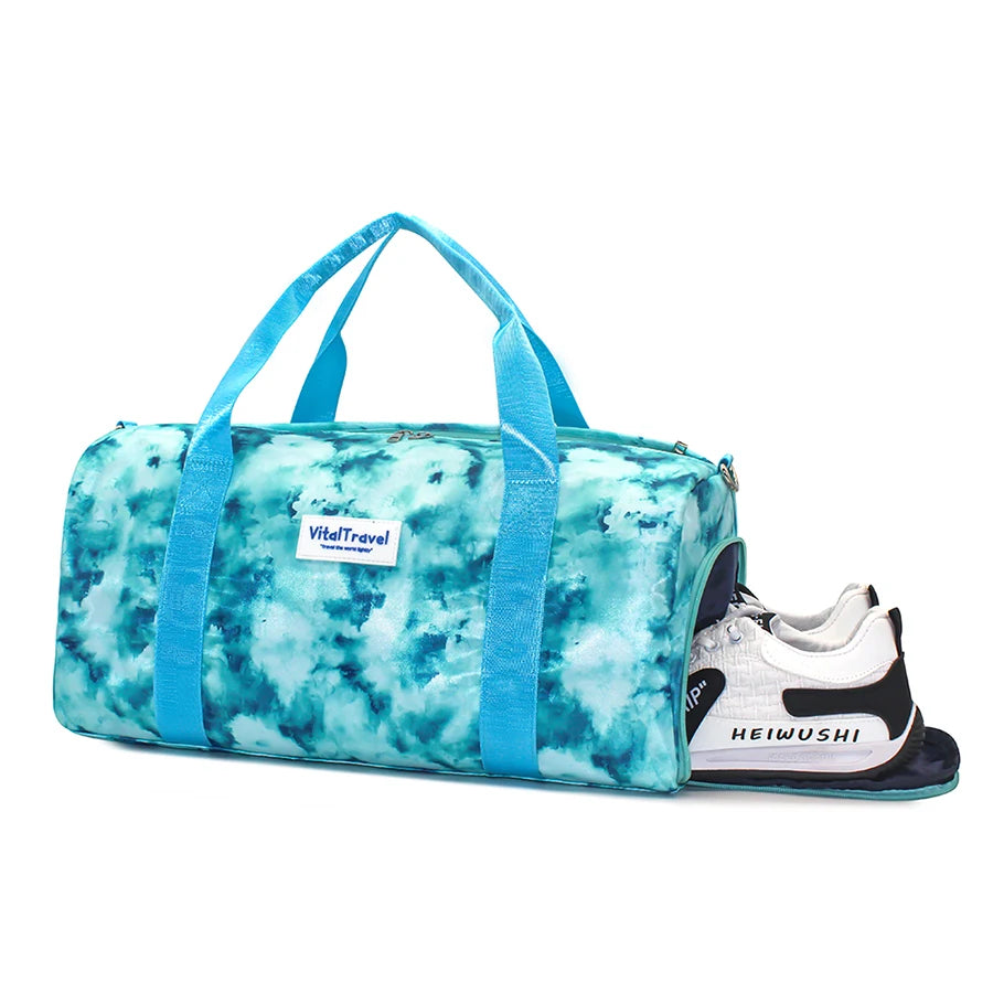 Sports Gym Bag Travel Duffel with Dry Wet Pocket and Shoe Compartment Unisex - Bonnie Lassio