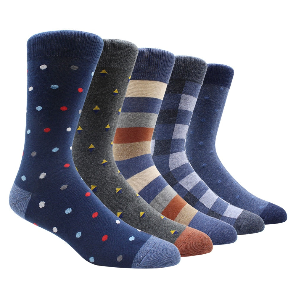 Mens Rainbow Socks Striped Mixed Colours 5 Pairs - Bonnie Lassio