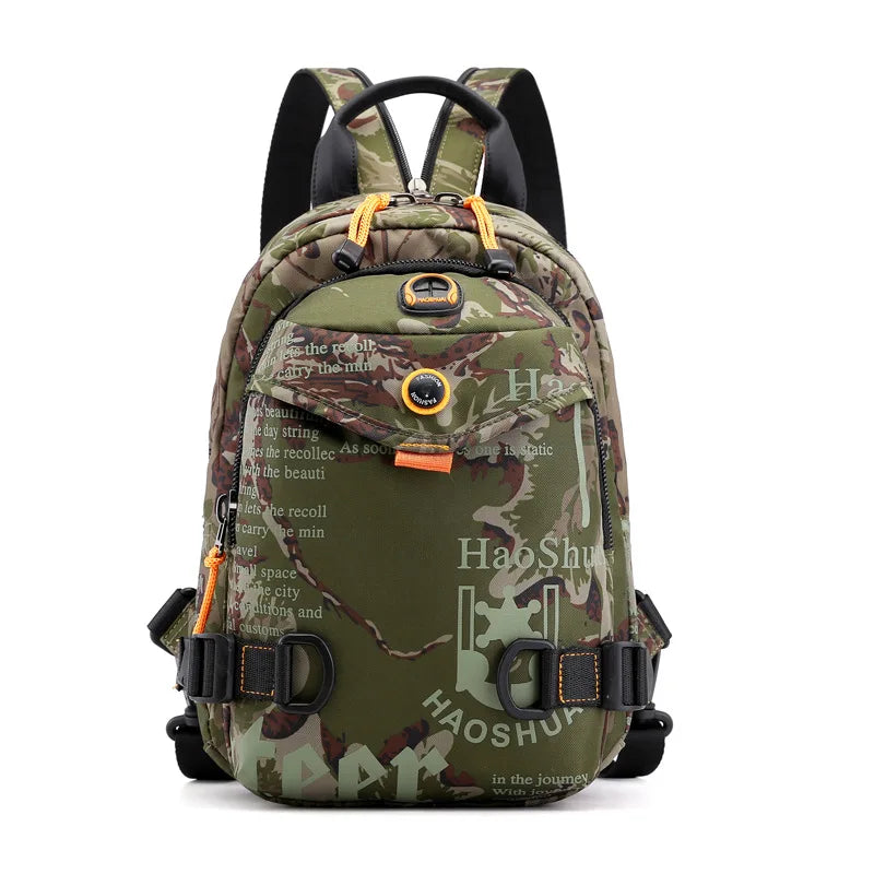 Nylon Men Chest Rucksack Bag Military Casual Fashion Male High Quality Cross Body One Shoulder Bag Sling Backpack - Bonnie Lassio