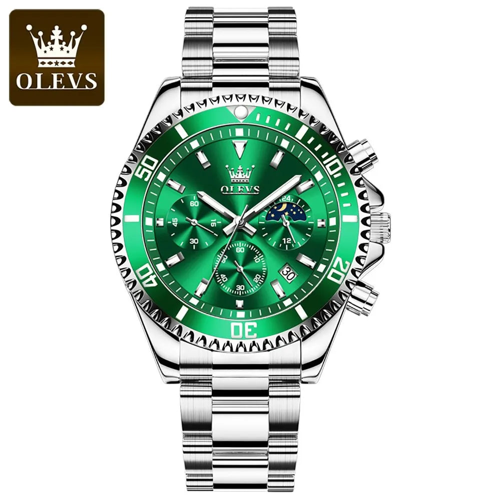 OLEVS Men Watch Stainless Steel Waterproof Luiminous Business Fashion Luxury - Bonnie Lassio