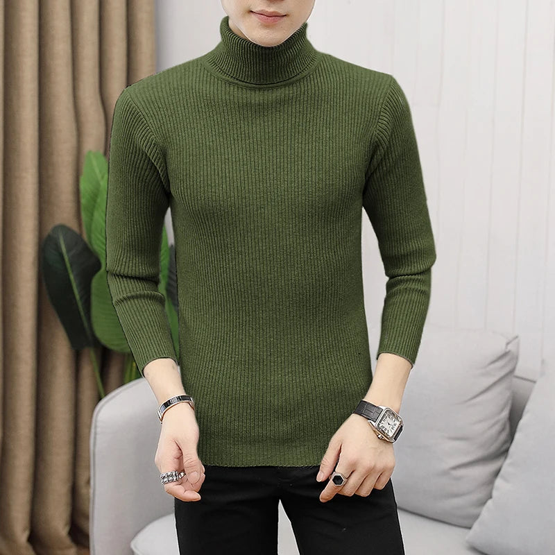 Autumn and Winter New Men's Turtleneck Sweater Male Casual All-match - Bonnie Lassio