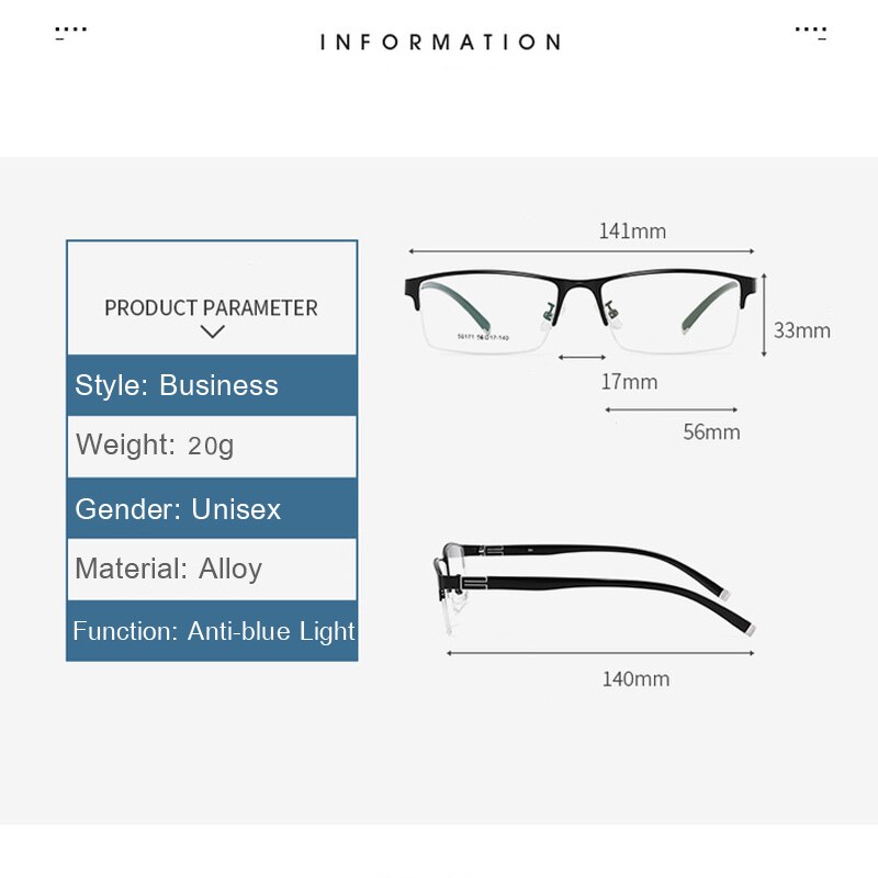 New Business Bifocal Reading Glasses for Men Women Progressive Vision Anti-blue Light Eyewear Diopter Eyeglasses +1.0 To +4.0 - Bonnie Lassio