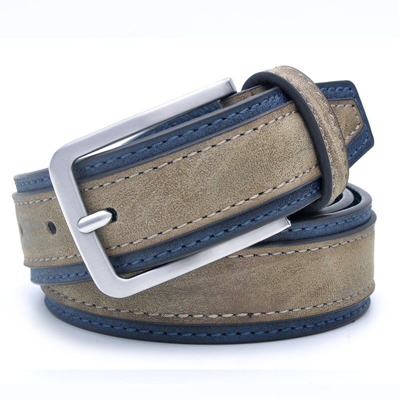 New Men&#39;s Belt Fashion Casual Strap Male Jeans Designer Trouser Belts Pu Genuine Leather Luxury Brand Pin Buckle - Bonnie Lassio