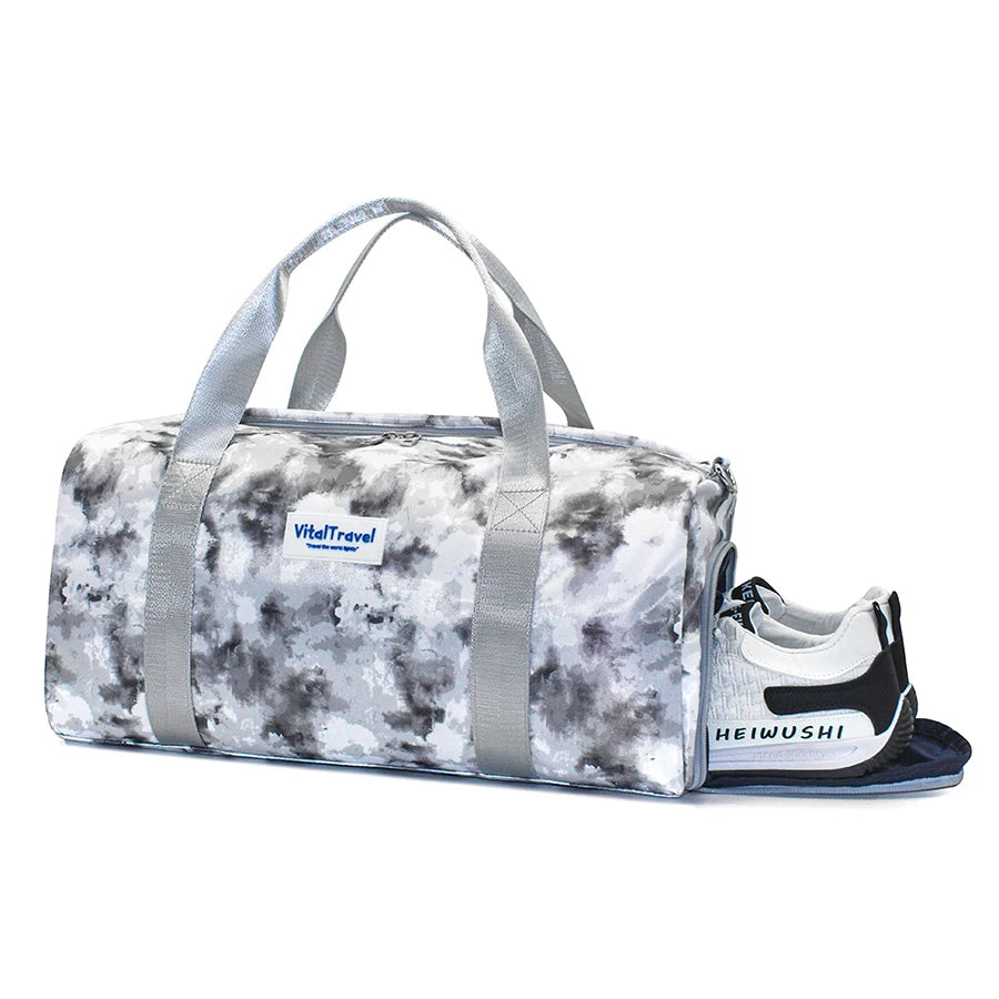 Sports Gym Bag Travel Duffel with Dry Wet Pocket and Shoe Compartment Unisex - Bonnie Lassio