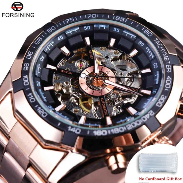 Stainless Steel Waterproof Mens Skeleton Watches - Bonnie Lassio