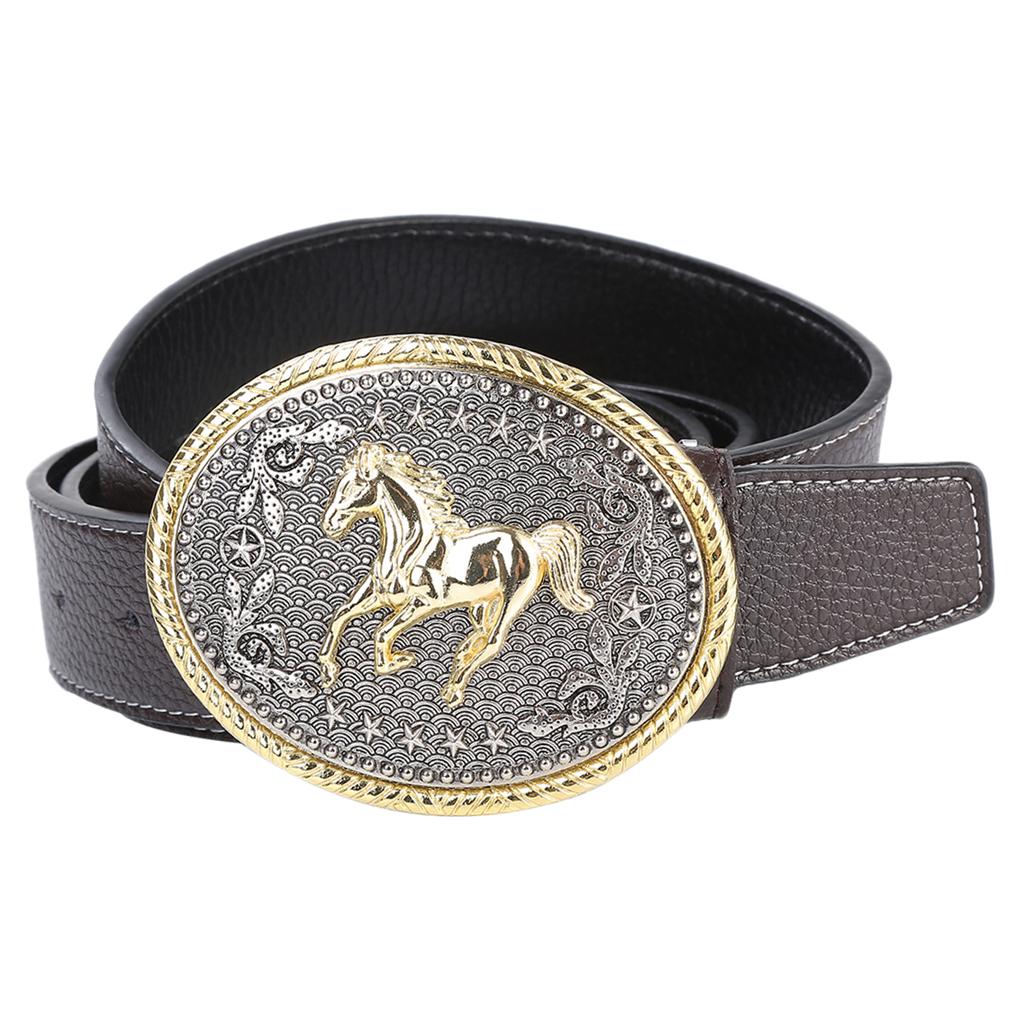 Western Rodeo Horse Belt Buckle Engraved Celt Pattern Cowboy Buckles for Men and Women - Bonnie Lassio