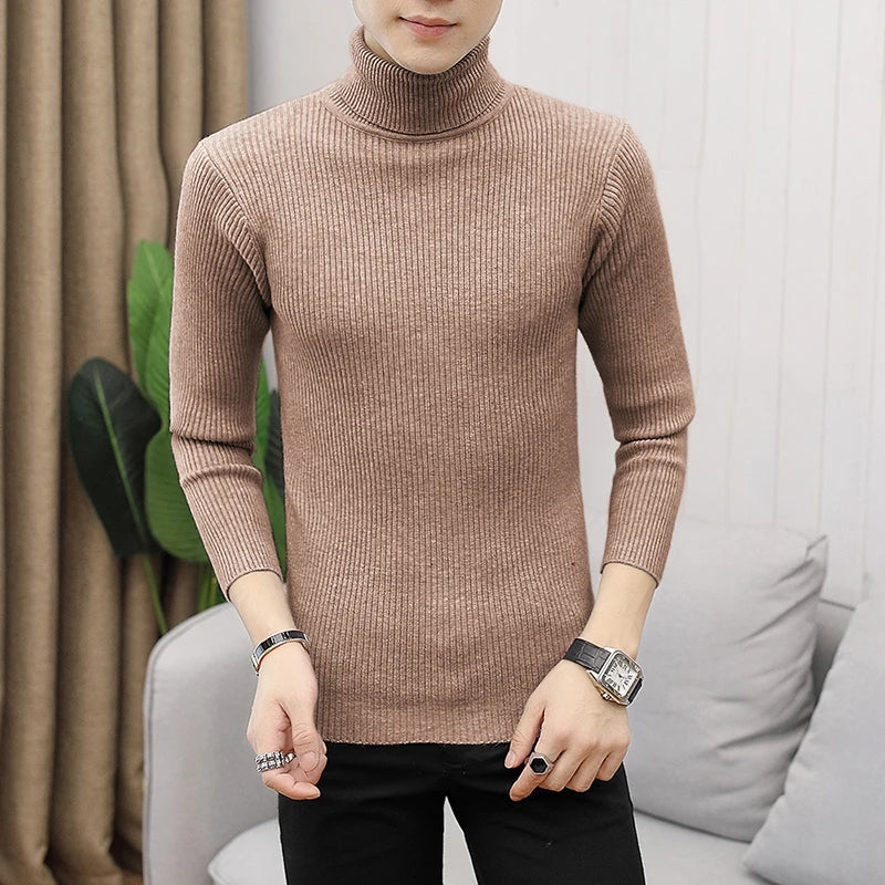 Autumn and Winter New Men's Turtleneck Sweater Male Casual All-match - Bonnie Lassio