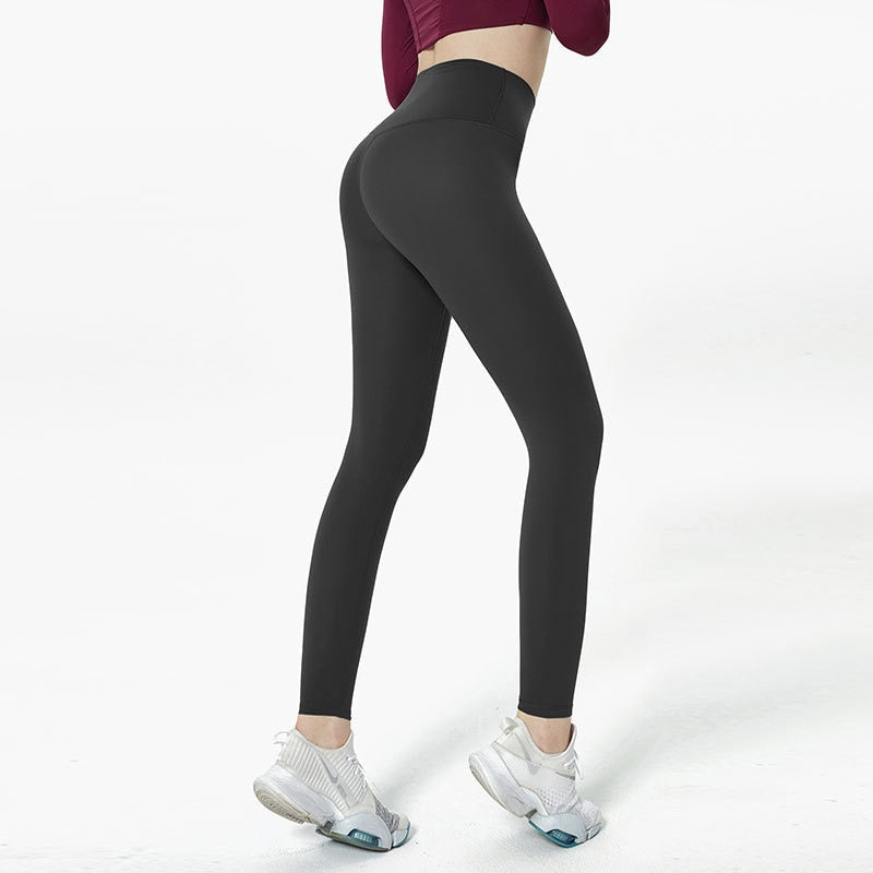 Women's Leggings Soft Yoga Pants Nylon and Spandex No Front Seam. Very Lightweight. Side Pocket - Bonnie Lassio