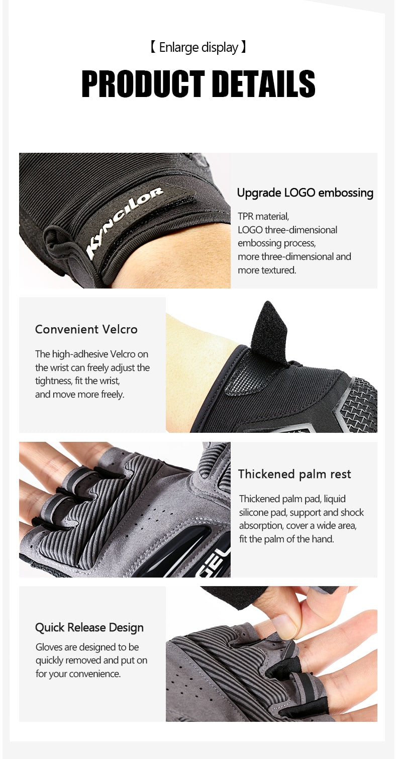 Half-Finger Mens or Womens Cycling Gloves Shock-Absorbing Breathable - Bonnie Lassio