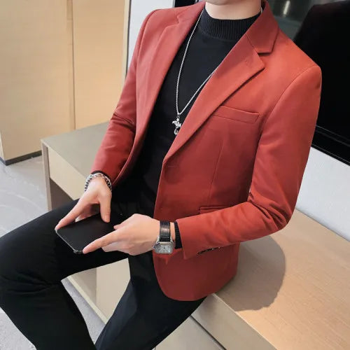 Mens High Quality Casual Blazer Jacket/male Slim Fit Fashion Business  S-4XL - Bonnie Lassio