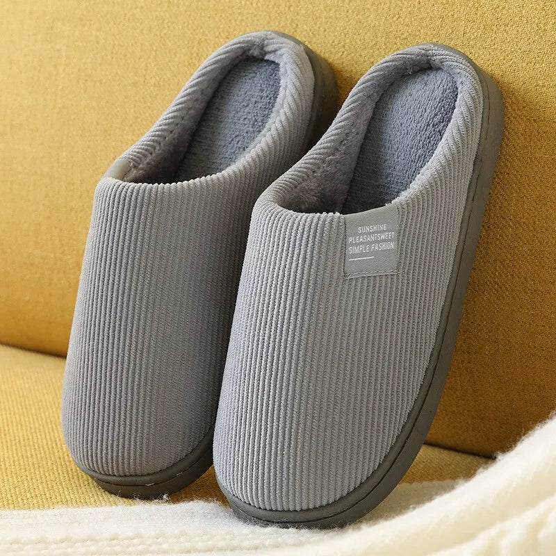 Women's Men's Thick Soft Bottom Home Slippers Household Plush Slippers Anti-slip Thermal Slippers Indoor Winter - Bonnie Lassio