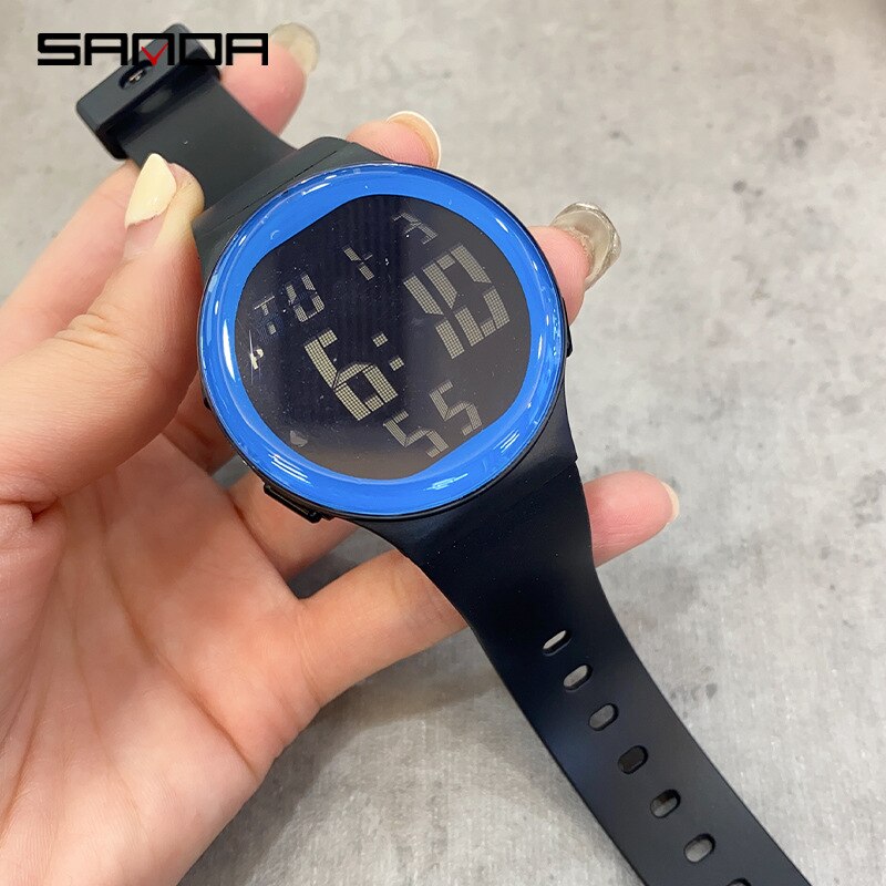 SANDA Big Numbers Full Size Digital Watch Easy to Read 5ATM Waterproof Sport Watches Spherical design Watch For Men Dropshipping - Bonnie Lassio