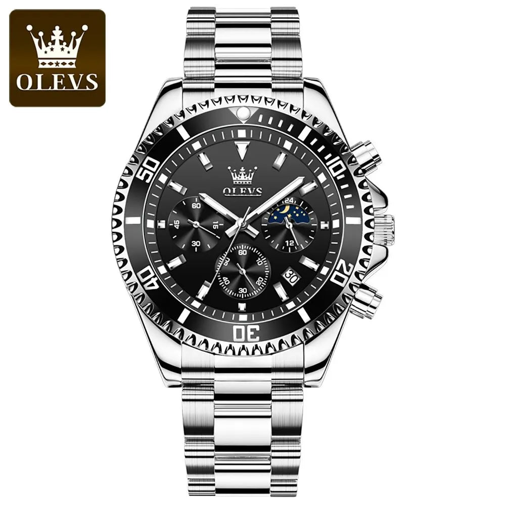 OLEVS Men Watch Stainless Steel Waterproof Luiminous Business Fashion Luxury - Bonnie Lassio