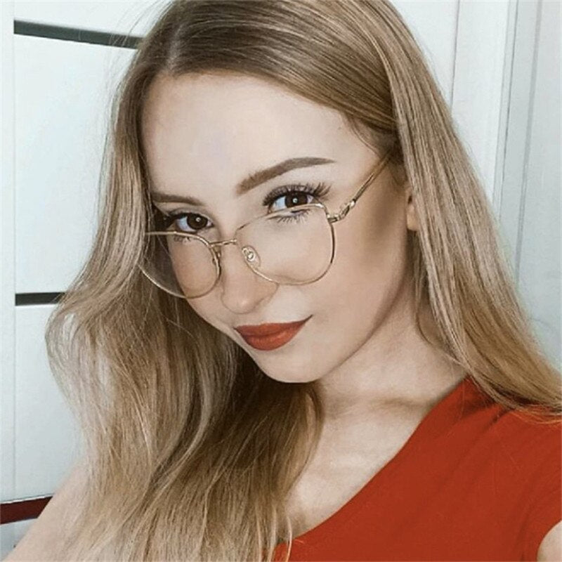 New Women Glasses Cat Eye Anti Blue Light Radiation Protection Eyeglasses Female Small Frame Eyewear Metal Girls Reading Glasses - Bonnie Lassio