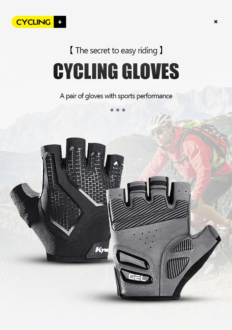 Half-Finger Mens or Womens Cycling Gloves Shock-Absorbing Breathable - Bonnie Lassio