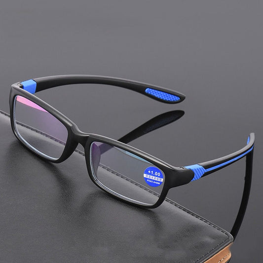 Reading Glasses Men Women Sports Anti-blue Light Reading Eyewear Black Red TR90 Frame Presbyopia Eyeglasses +100 to+400 glasses - Bonnie Lassio