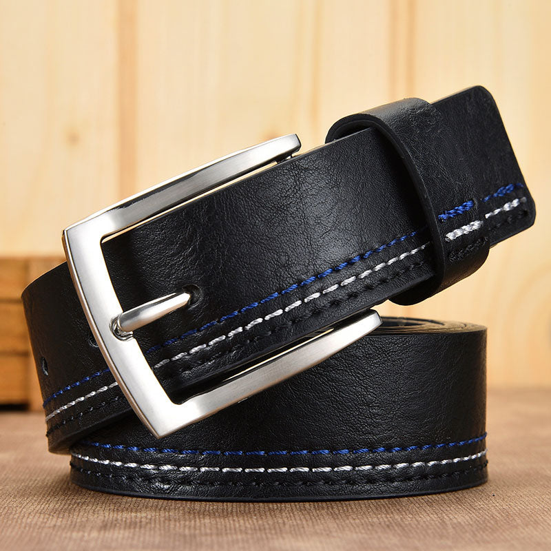 New Fashion Men&#39;s Genuine Leather Belts Designer Leisure Belt for Man Pin Buckle Business Dress Male Dropshipping - Bonnie Lassio