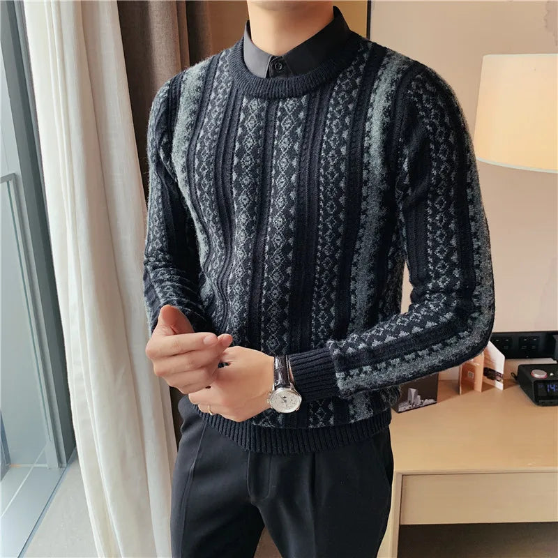 Mens Wool Sweater Pullover