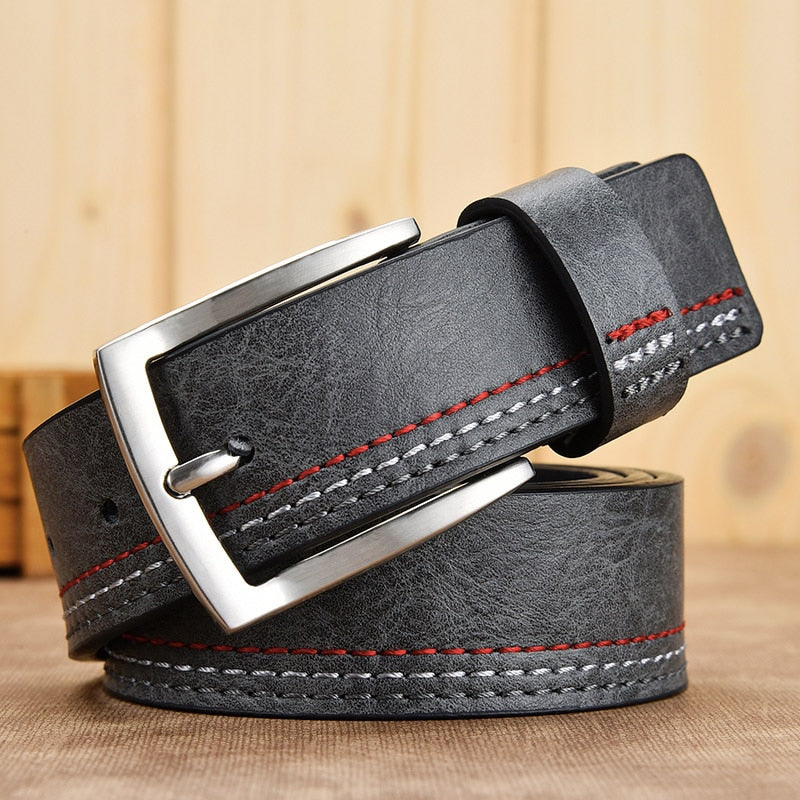 New Fashion Men&#39;s Genuine Leather Belts Designer Leisure Belt for Man Pin Buckle Business Dress Male Dropshipping - Bonnie Lassio