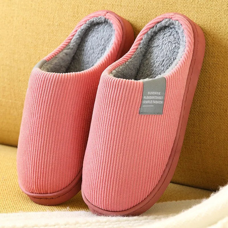 Women's Men's Thick Soft Bottom Home Slippers Household Plush Slippers Anti-slip Thermal Slippers Indoor Winter - Bonnie Lassio