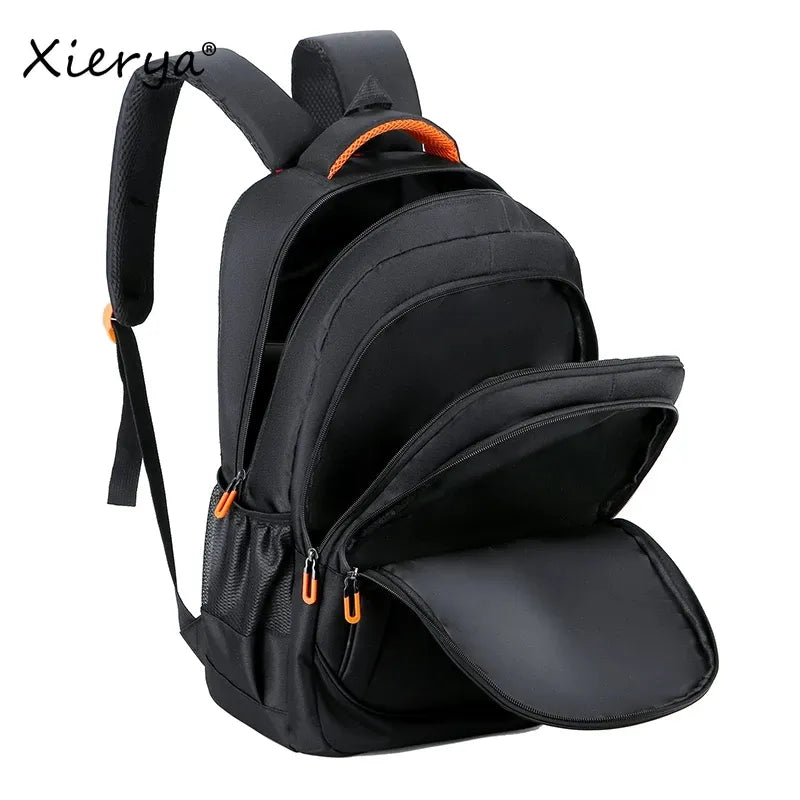 Xierya Casual Men Bag Backpack for Mens Travel Leisure Business Bag Fashion Trend Womens Bags Student Schoolbag Black Backpacks - Bonnie Lassio