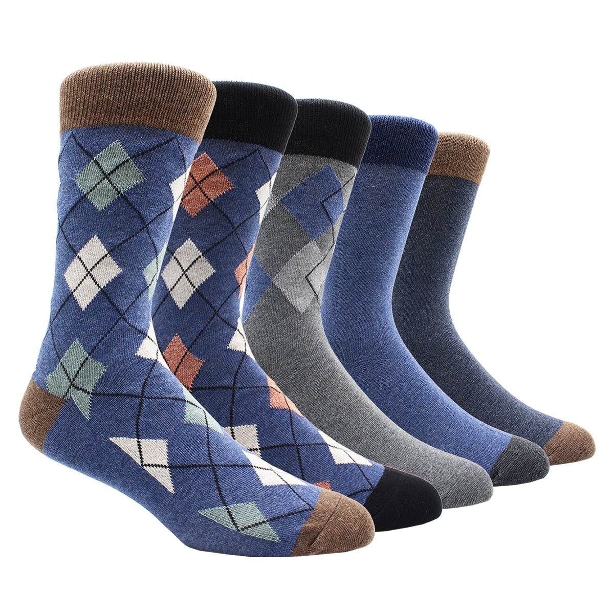 Mens Rainbow Socks Striped Mixed Colours 5 Pairs - Bonnie Lassio