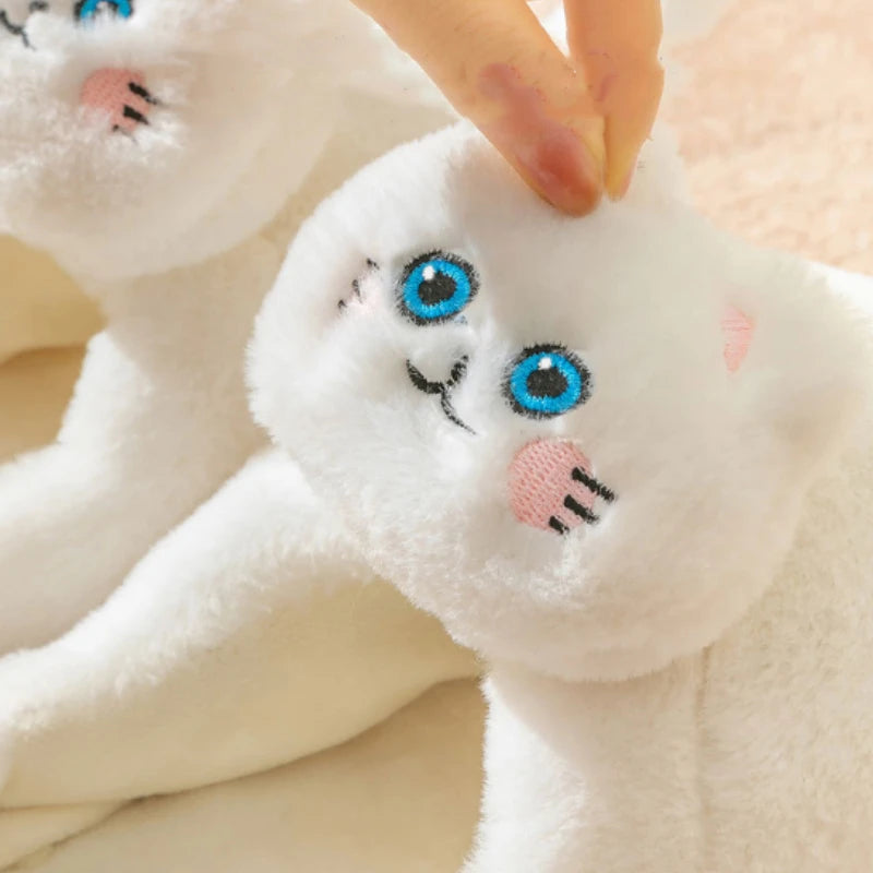 Unisex Plush Slippers Cute Cat Tiger and Non Slip - Bonnie Lassio