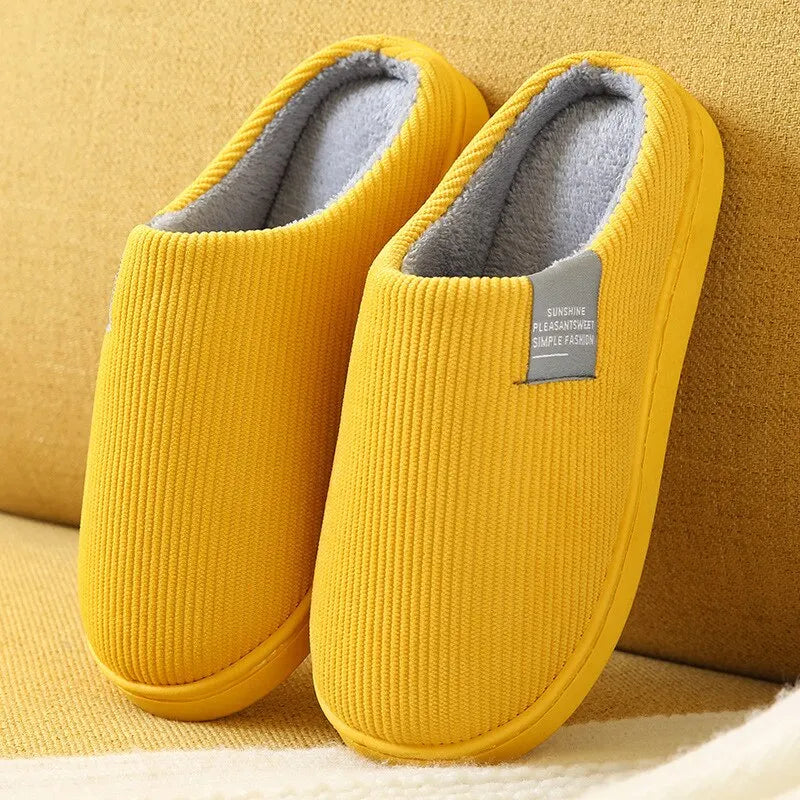 Women's Men's Thick Soft Bottom Home Slippers Household Plush Slippers Anti-slip Thermal Slippers Indoor Winter - Bonnie Lassio