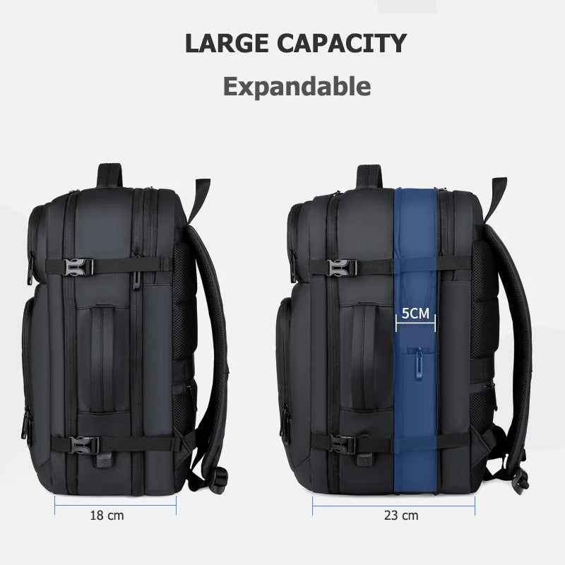 40L Large Capacity Mens Expandable Backpacks USB Charging 17 inch Laptop Bag Business commuting Waterproof Travel Bag men рюкзак - Bonnie Lassio