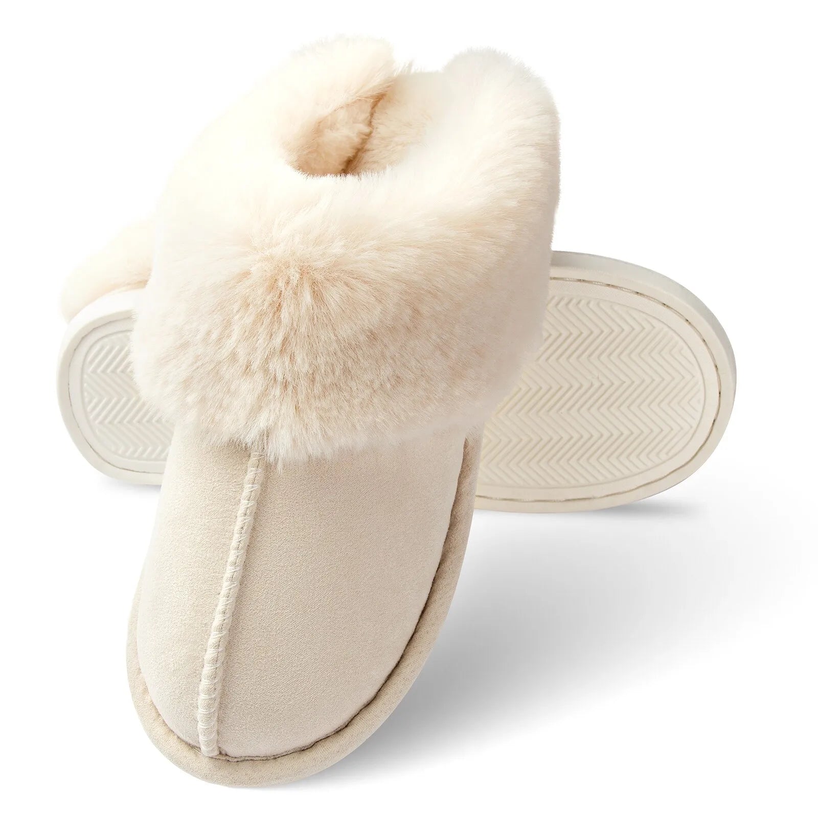 Womens Plush Warm Home Flat Slippers Soft Comfortable Winter Cotton Shoes Indoor Plush Slippers - Bonnie Lassio