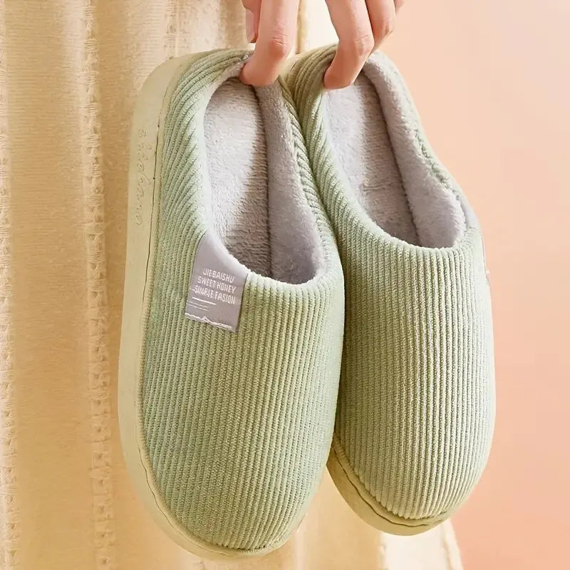 Women's Men's Thick Soft Bottom Home Slippers Household Plush Slippers Anti-slip Thermal Slippers Indoor Winter - Bonnie Lassio