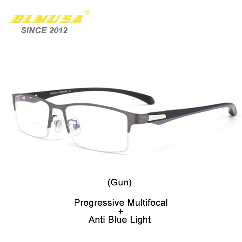 BLMUSA New Progressive Multifocal Reading Glasses Men Handsome Anti Blue Light Prescription Glasses Eye Glasses Frames For Men - Bonnie Lassio