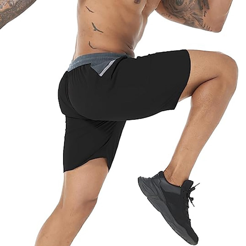 Men's Running Shorts with Zipper Pockets Swim Trunks Men's Lightweight Casual Shorts Quick Dry Gym Workout Athletic Shorts - Bonnie Lassio