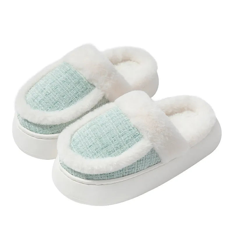 Women Warm Cushioned Slippers for Indoor Outdoor Fluffy Slides with Memory Foam - Bonnie Lassio