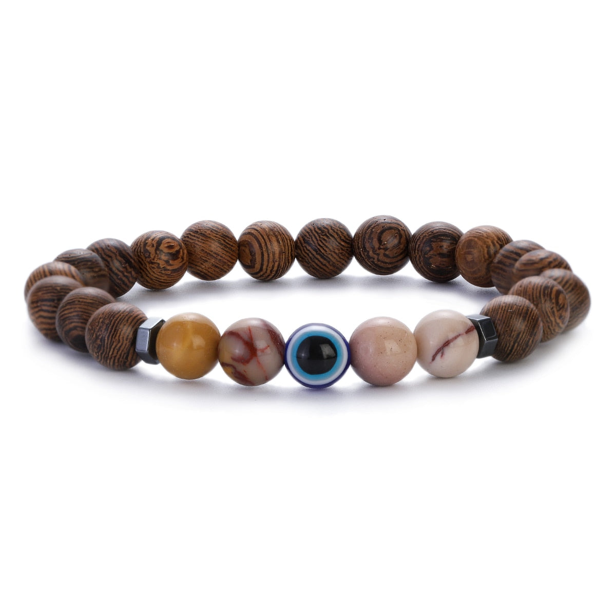 Natural Wood Beads Bracelets Meditation And Prayer - Bonnie Lassio