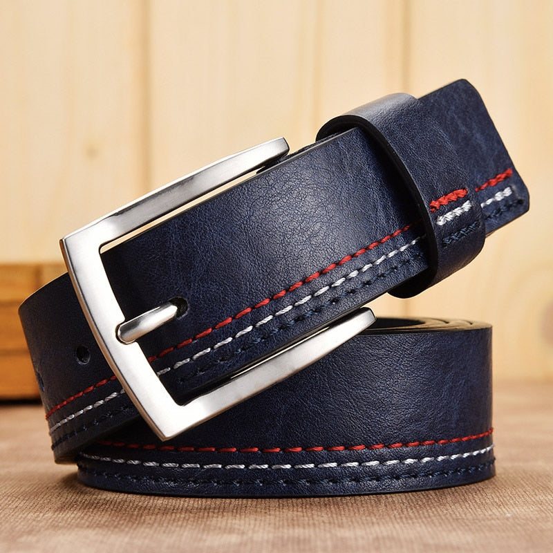 New Fashion Men&#39;s Genuine Leather Belts Designer Leisure Belt for Man Pin Buckle Business Dress Male Dropshipping - Bonnie Lassio