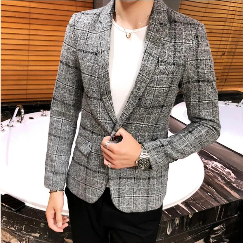 Men's Blazer Fashion  Suit Jacket Gradient Color Casual Slim Fit - Bonnie Lassio