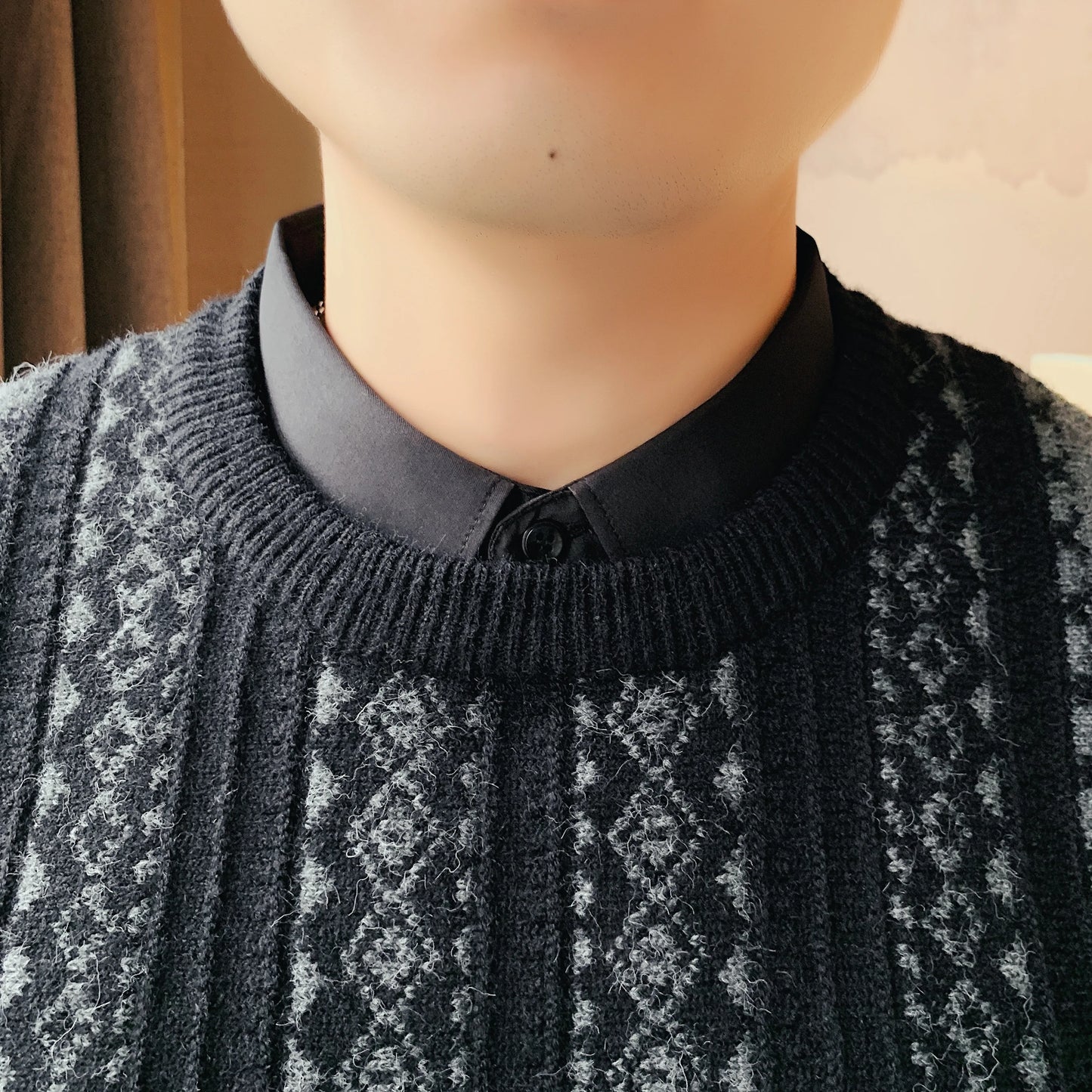 Mens Wool Sweater Pullover