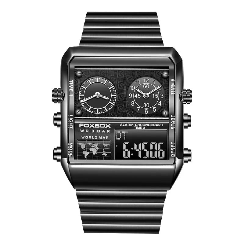 New Creative Square Watch Men Top Brand Luxury Digital Watch Fashion Dual Display - Bonnie Lassio