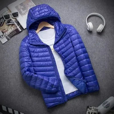 New Brand Autumn Winter Light Down Jacket Men's Fashion Hooded Short Ultra-thin Lightweight Youth Slim Coat Down Jackets 2022 - Bonnie Lassio