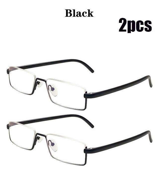 IENJOY TR90 Reading Glasses Anti-Blue Light Reading Glasses Men Half Frame Prescription Eyeglasses Male Eyewear With Case1.0-4.0 - Bonnie Lassio