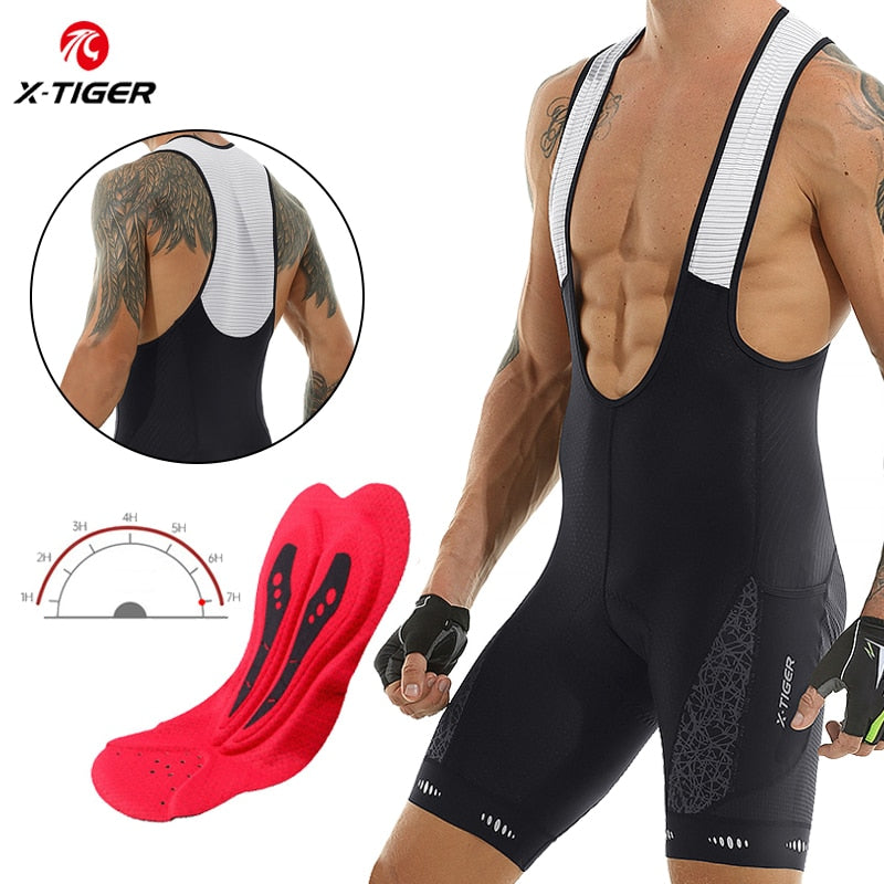 X-Tiger Men's Cycling Bib Shorts With Pocket UPF 50+ Latest Generation Quick-dry Polyester Competitive Edition Series Bib Shorts - Bonnie Lassio