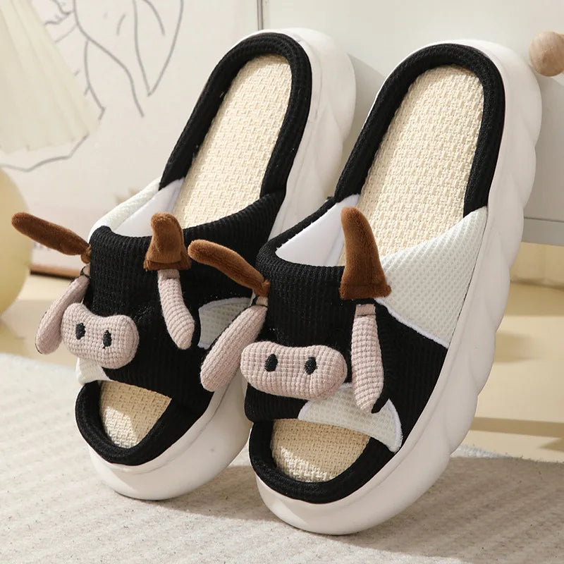 Cute Animal Pig Slippers for Women All Season Breathable Open Toe - Bonnie Lassio