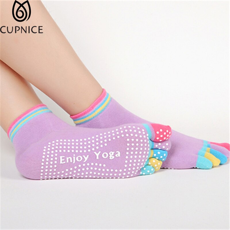 Colourful Womens Yoga Pilates Socks Non-Slips Finger Five toed 🚺 - Bonnie Lassio