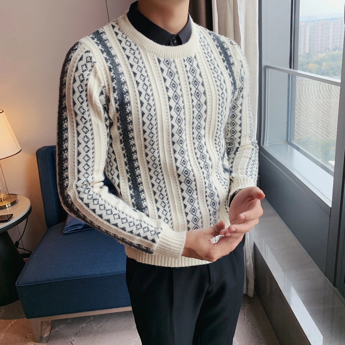 Mens Wool Sweater Pullover